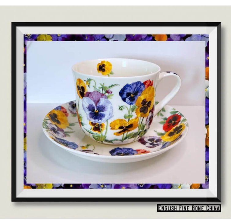 Turnstaar Handmade Bone China Teacup And Saucer Wayfair Co Uk